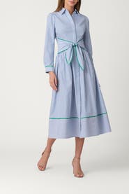 Shoshanna Cotton Pinstripe Clarice Dress
