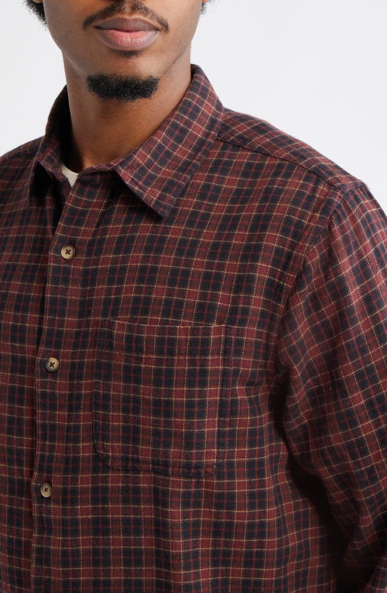 BDG Urban Outfitters Plaid Cotton Button-Up Shirt, Alternate, color, Red Check