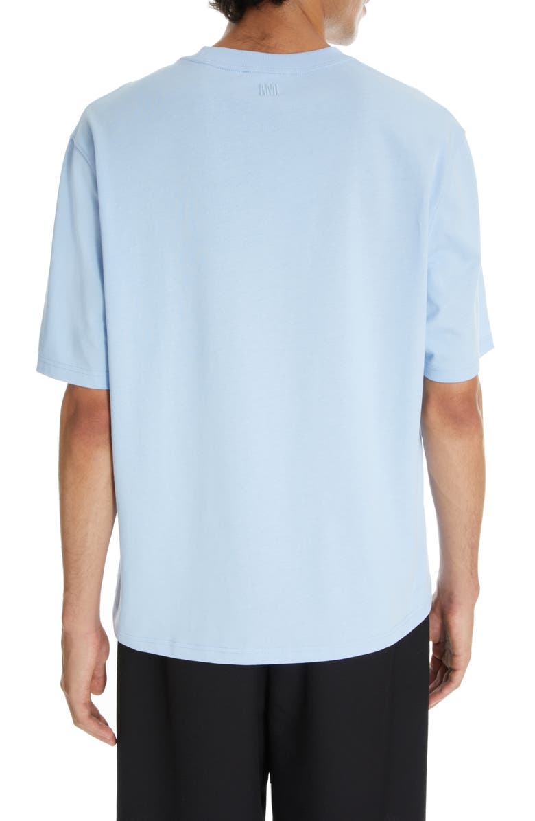 AMI PARIS Ami de Coeur Logo Embroidered Organic Cotton T-Shirt, Alternate, color,