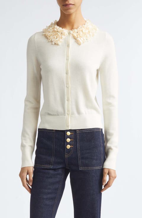 Anna Embellished Wool Cardigan