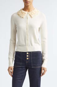Ulla Johnson Anna Embellished Wool Cardigan