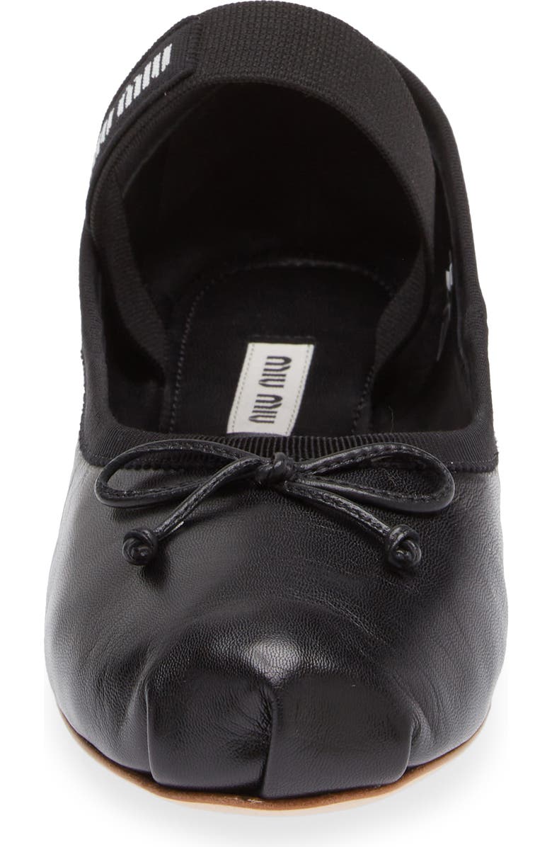 Miu Miu Logo Ballerina Flat, Alternate, color,