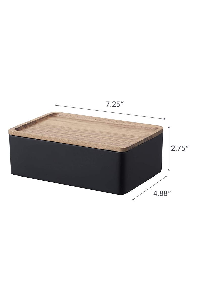Yamazaki Wood Top Accessory Box, Alternate, color,