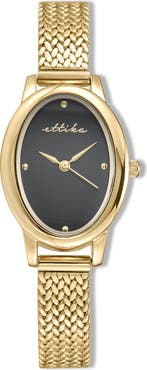 Ettika Oval Face Mesh Strap Watch