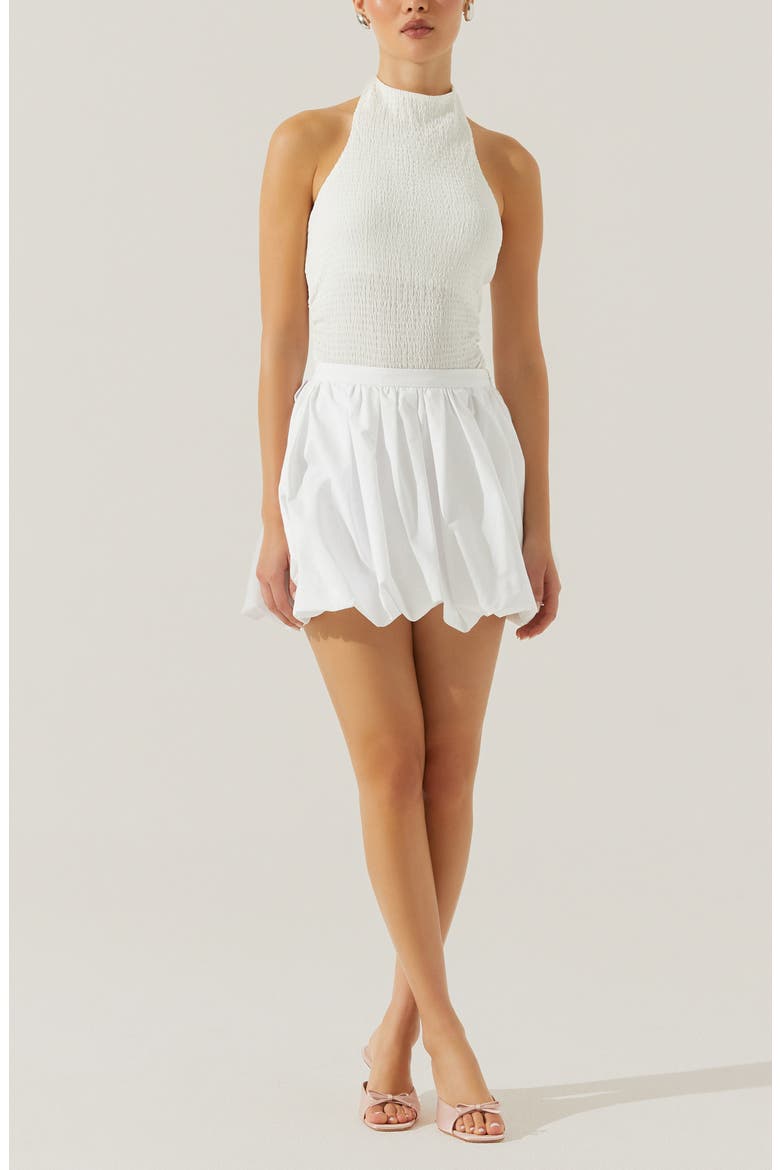 Gwyneth Smock Halter Top, Alternate, color, WHITE