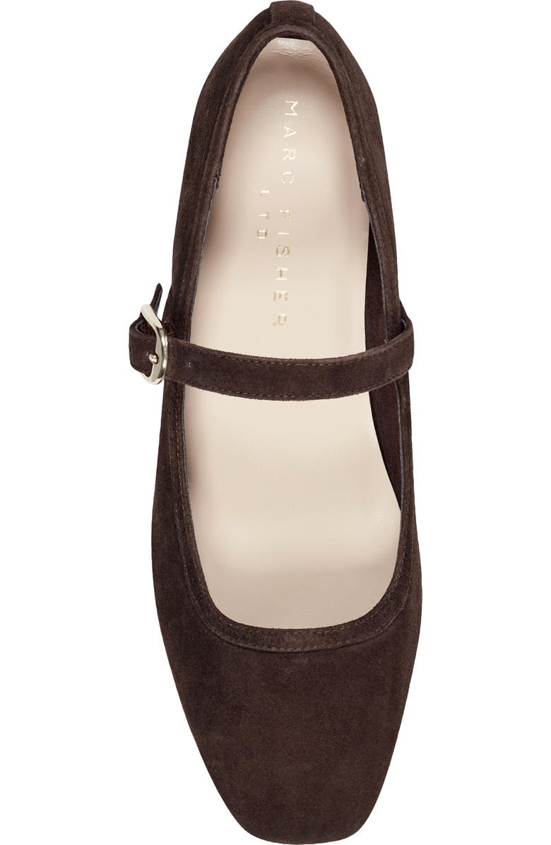 Marc Fisher LTD Garissa Mary Jane Flat, Alternate, color, Dark Brown