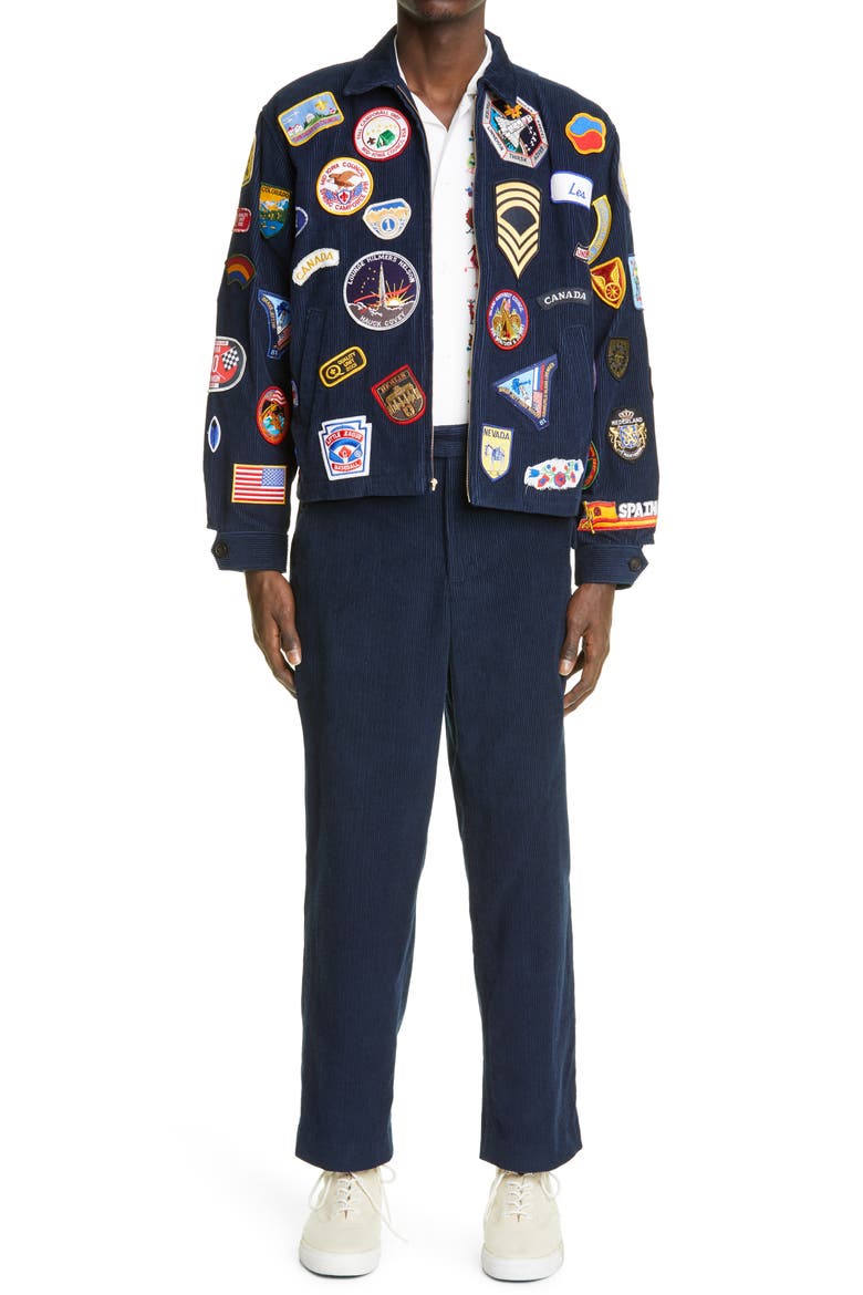 Multi Patch Corduroy Jacket (Nordstrom Exclusive), Alternate, color, NAVY