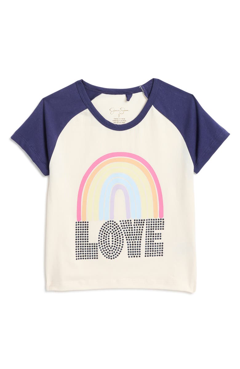 Jessica Simpson Kids' Ringer Graphic T-Shirt, Main, color, 