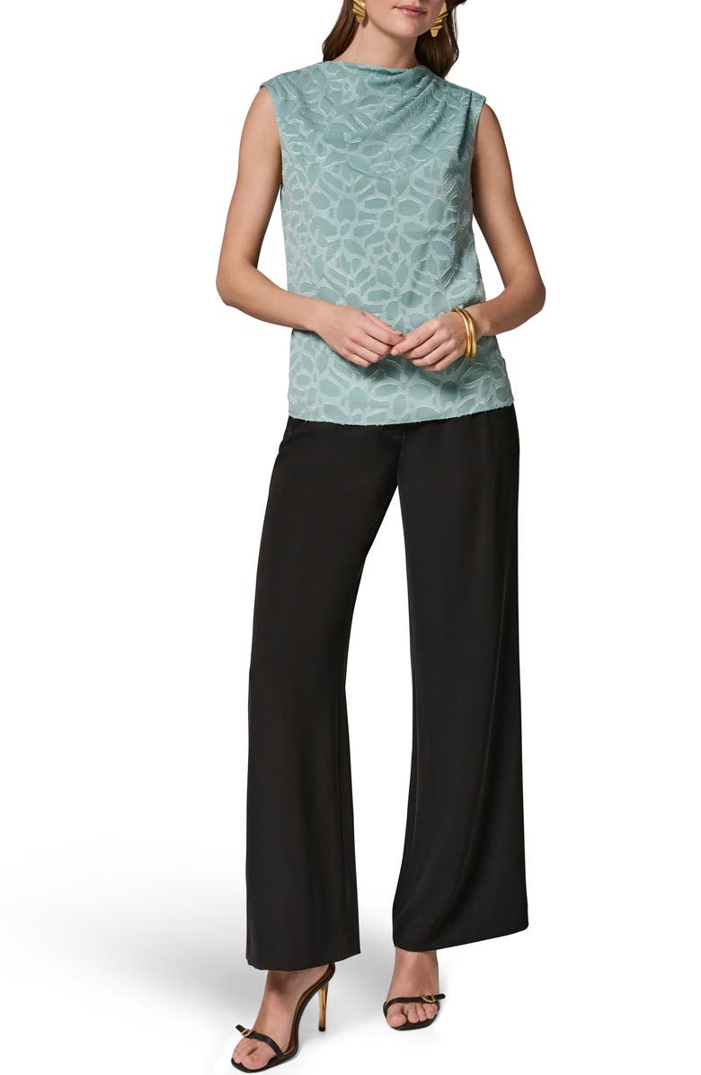Donna Karan New York Gathered Texture Sleeveless Top, Alternate, color, Waterlily