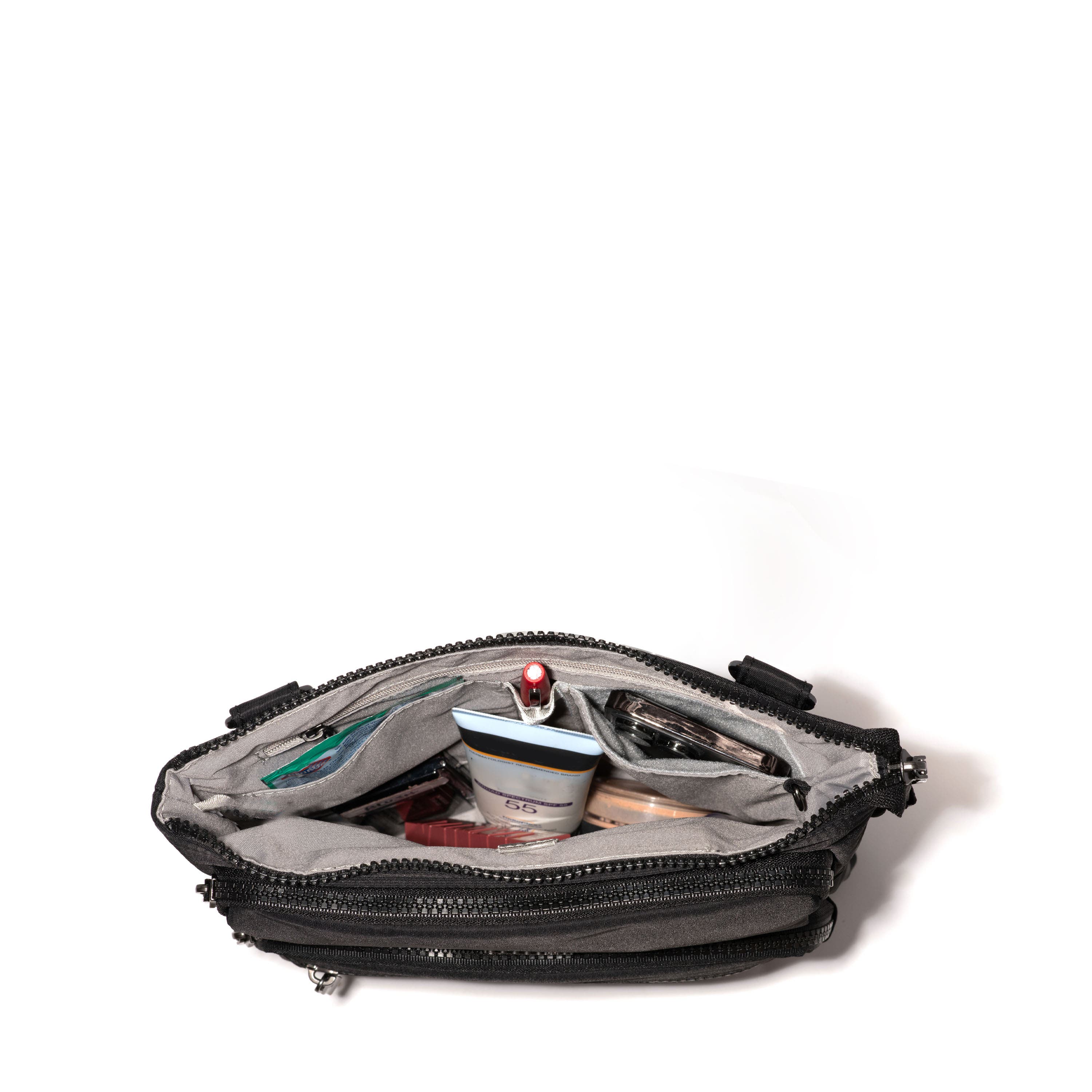 BAGGALLINI Nolita Crossbody Bag with RFID Wristlet, Alternate, color, Black Twill