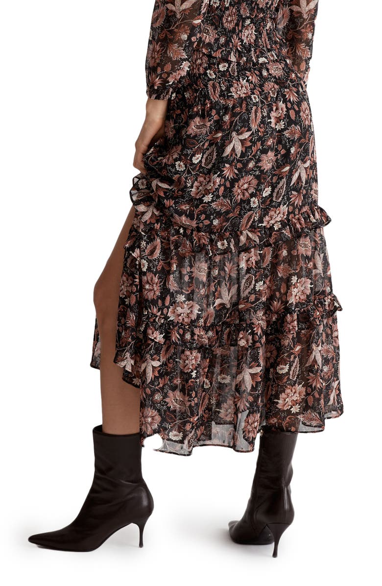 Madewell Ruffle Tiered Midi Skirt, Alternate, color, 