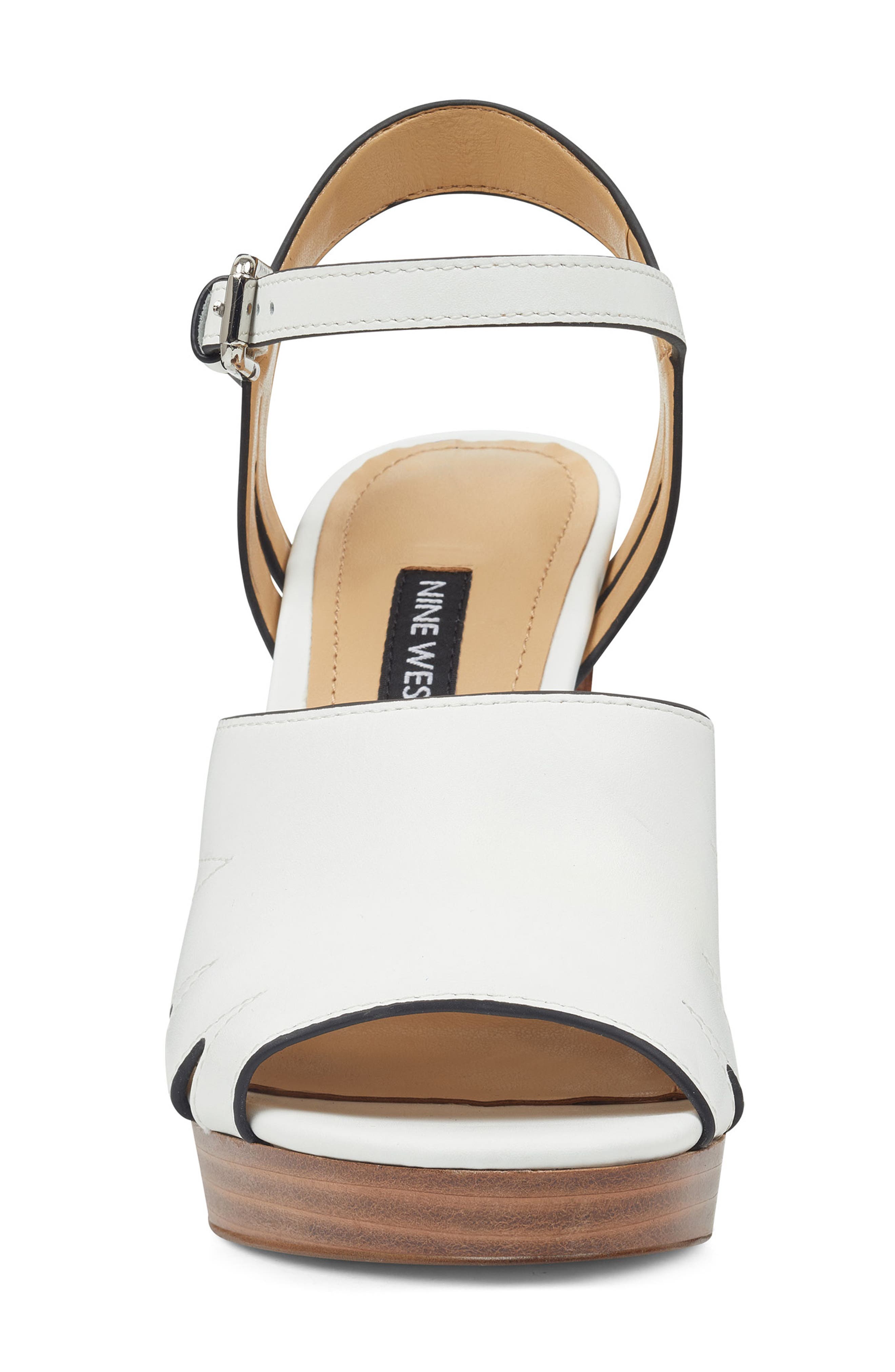 Delilah Cutout Sandal, Alternate, color, WHITE LEATHER