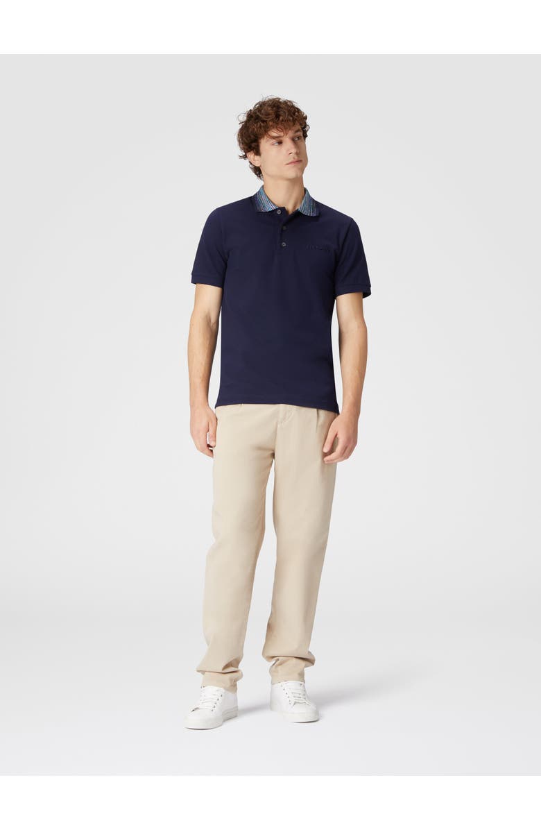 Missoni Cotton Polo Shirt With Slub Collar And Logo Lettering, Alternate, color, 