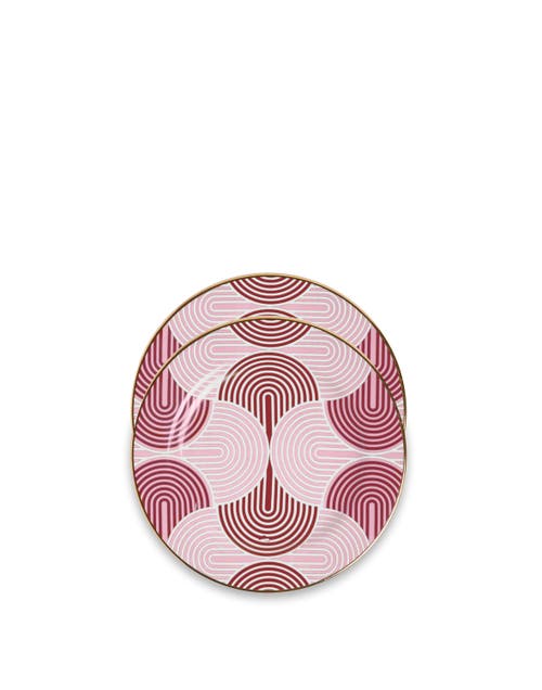 La Doublej Dessert Plates Set Of 2 Slinky Red In Slinky Red