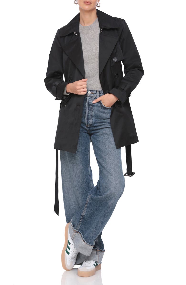 Avec Les Filles Classic Short Trench Coat, Alternate, color, 