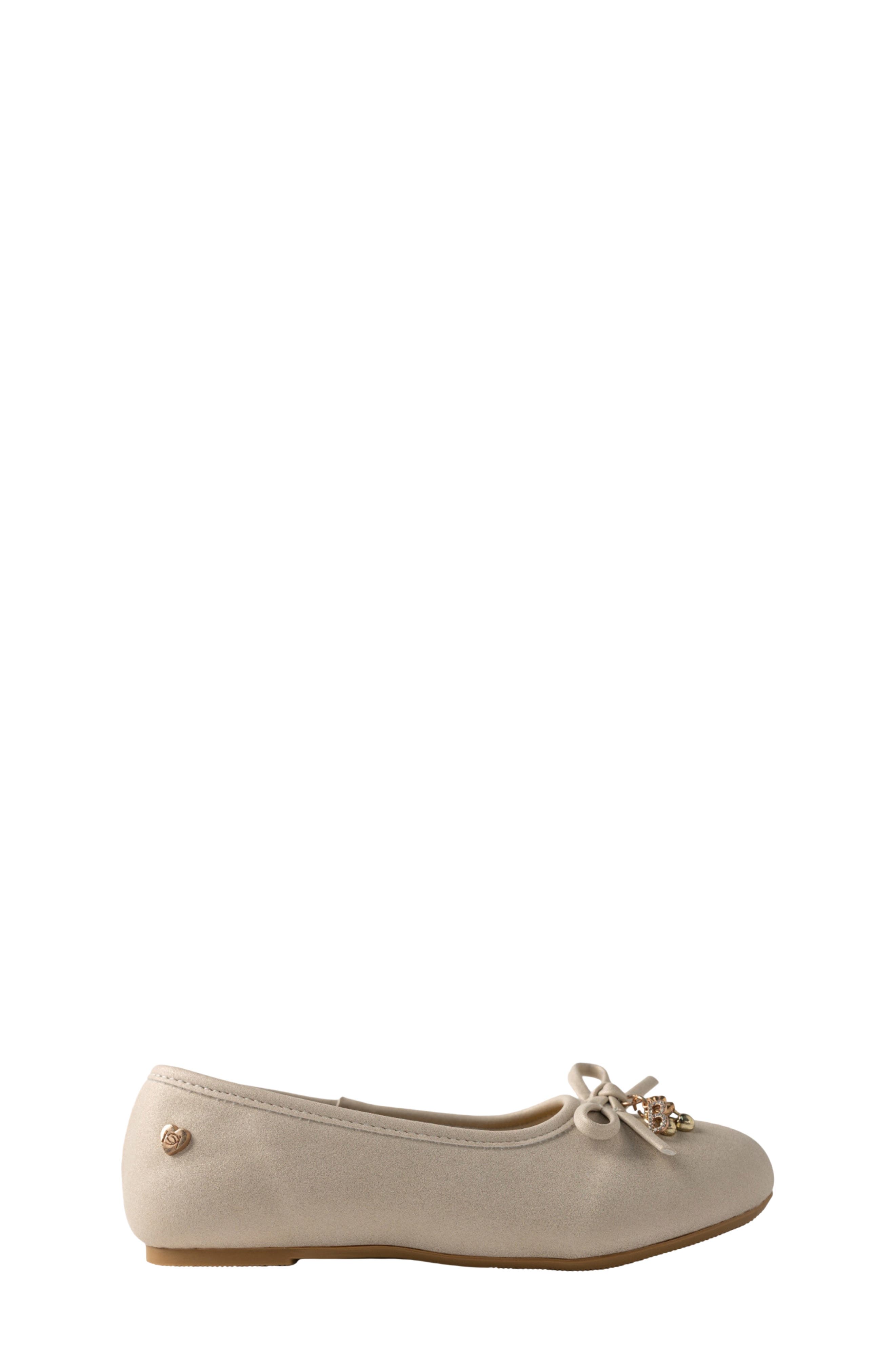 Kids' Faux Leather Ballet Flat, Alternate, color, TAN