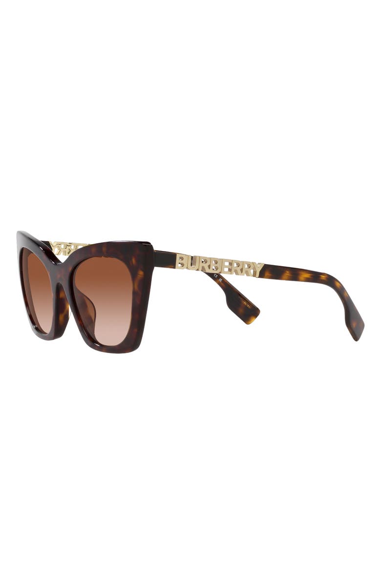 Burberry 52mm Cat Eye Sunglasses, Alternate, color, Dark Havana