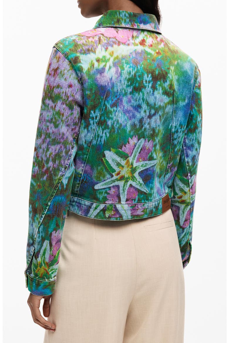 Floral Trucker Jacket, Alternate, color, MEDIUM BLUE