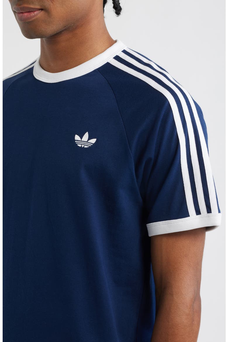3-Stripes Cotton T-Shirt, Alternate, color, NIGHT INDIGO