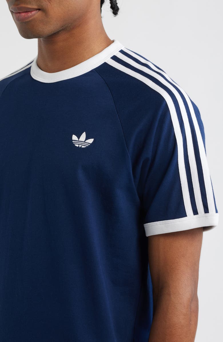 adidas 3-Stripes Cotton T-Shirt, Alternate, color, Night Indigo