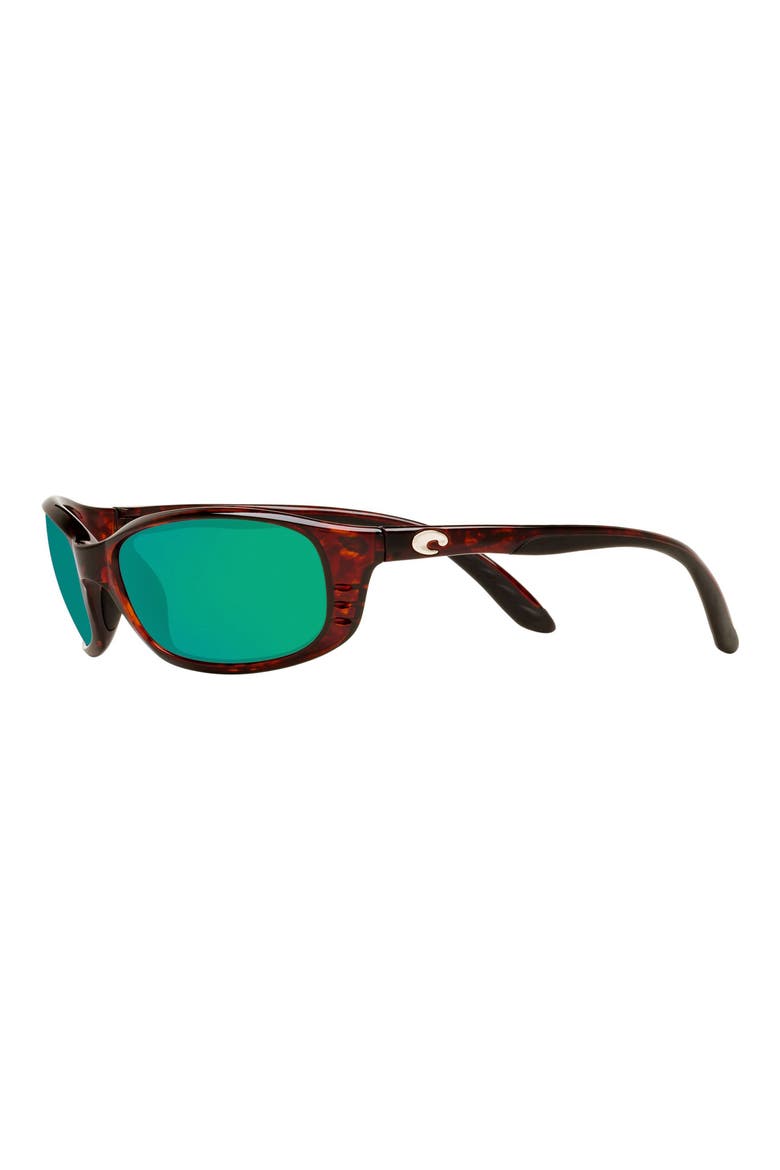 Brine 59mm Mirrored Polarized Oval Sunglasses, Alternate, color, TORTOISE/ GREEN MIRROR