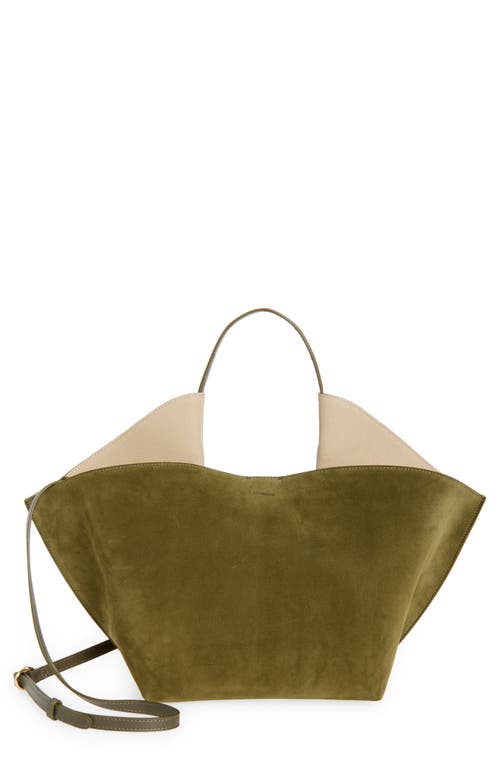 Ree Projects Medium Ann Suede Tote In Green