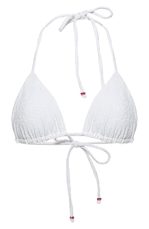 Maaji White Whisper Balmy Reversible Bikini Top In White