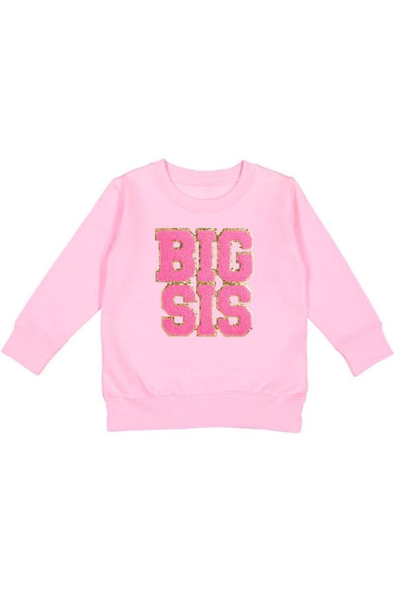 Big Sis Patch Sweatshirt, Main, color, Pink