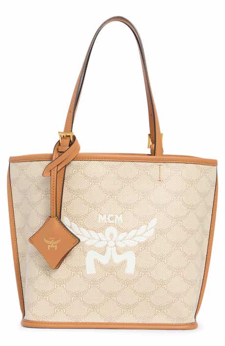 MCM Lauretos Coated Canvas Shopper Bag