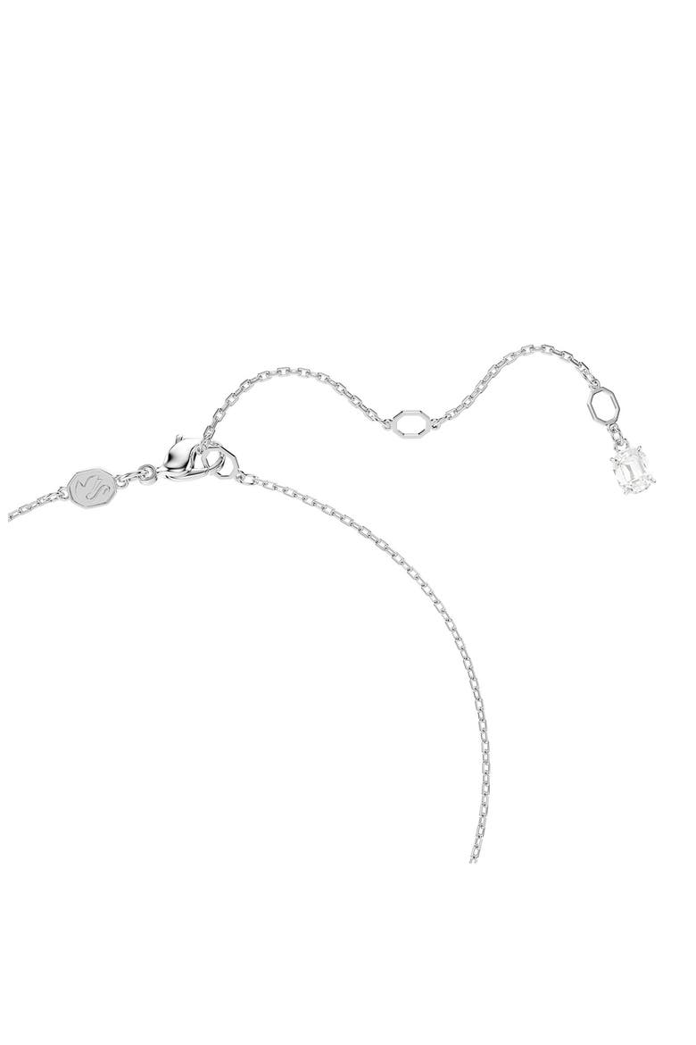 Crystal Swan Pendant Necklace, Alternate, color, SILVER