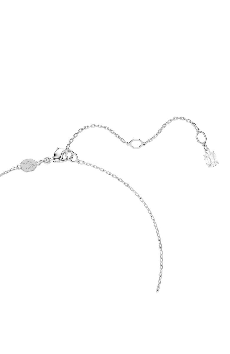Swarovski Crystal Swan Pendant Necklace, Alternate, color, Silver