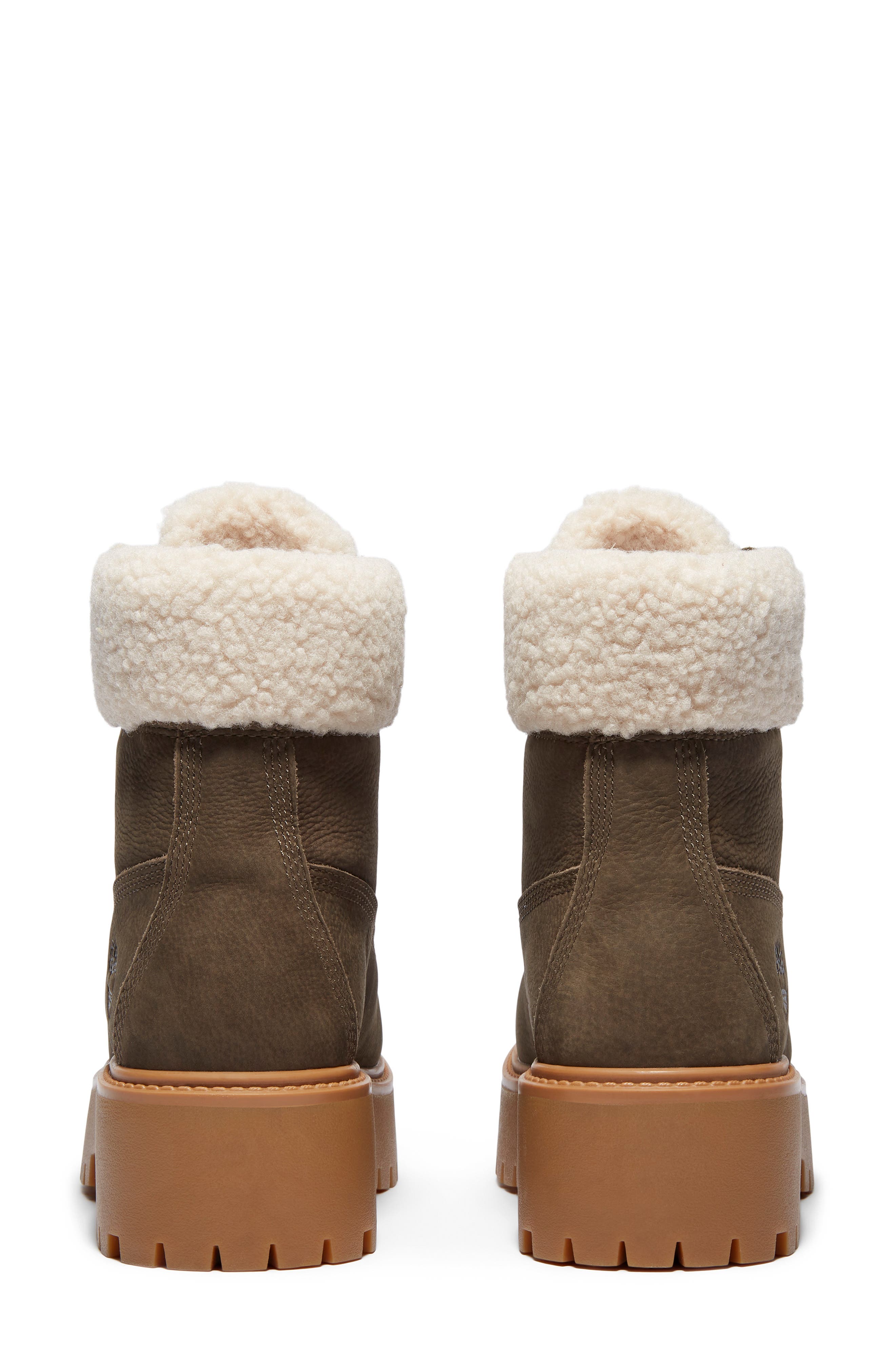 Timberland Stone Street Waterproof Faux Fur Lined Platform Boot, Alternate, color, Dark Brown Full Grain