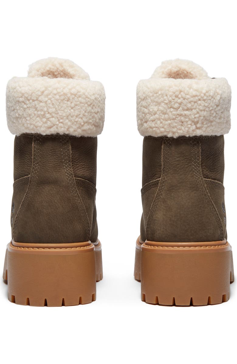 Timberland Stone Street Waterproof Faux Fur Lined Platform Boot, Alternate, color, Dark Brown Full Grain