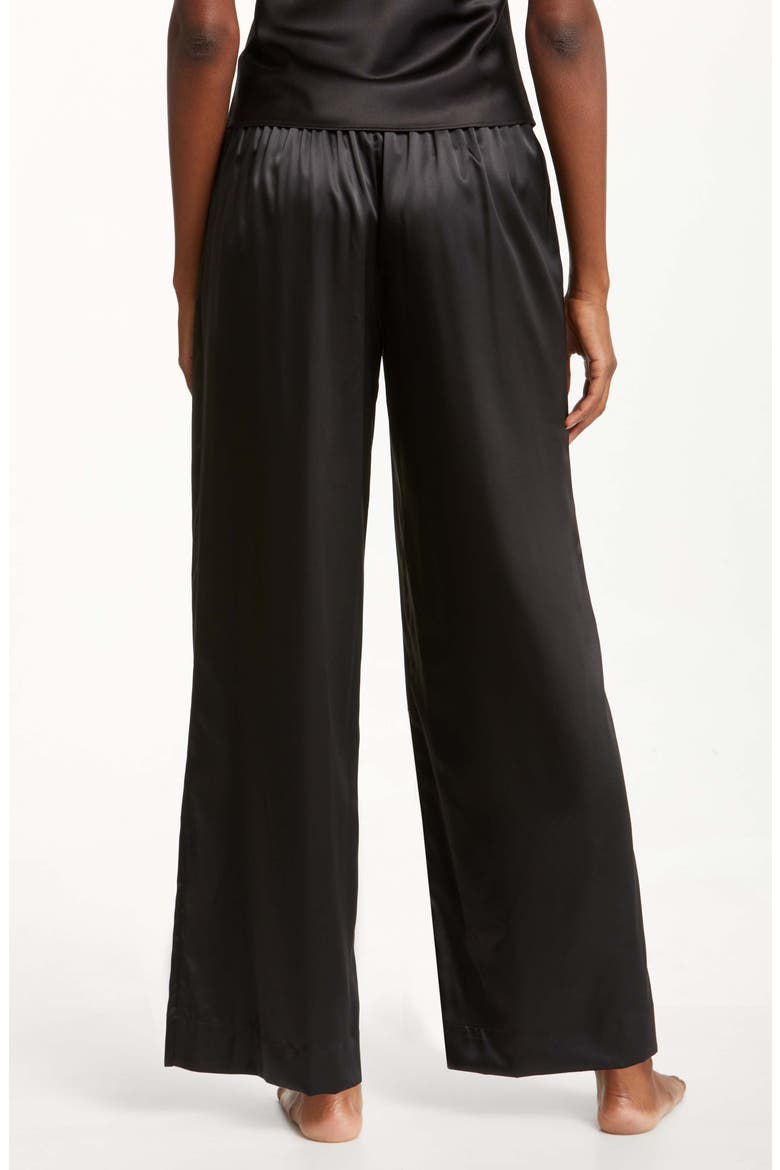 Glamour Satin Pajama Pants, Alternate, color, BLACK