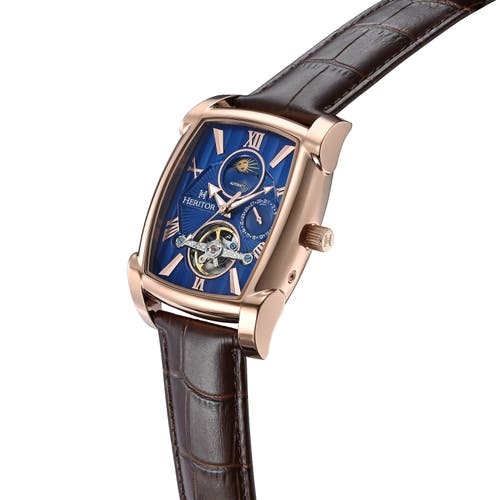 Heritor Automatic Valentin Mens Automatic Watch With Date In Brown