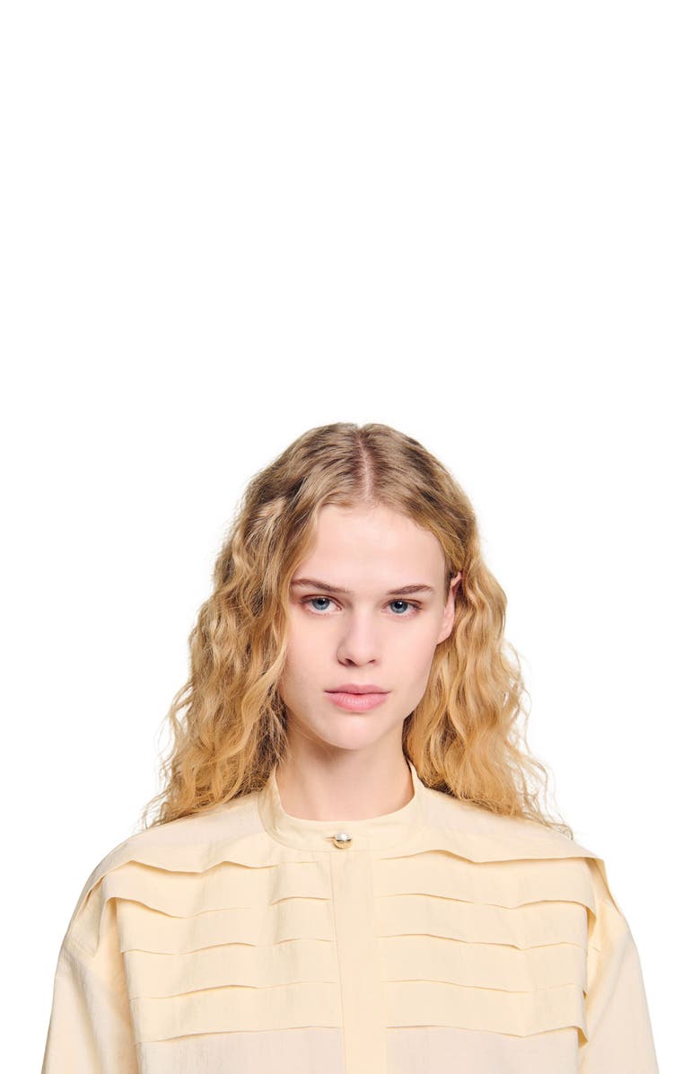 SANDRO Jewellery detail shirt, Alternate, color, 