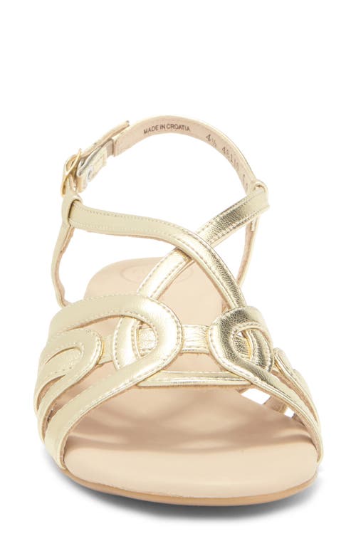 Paul Green Rumi Sandal In Platino Metallic Future