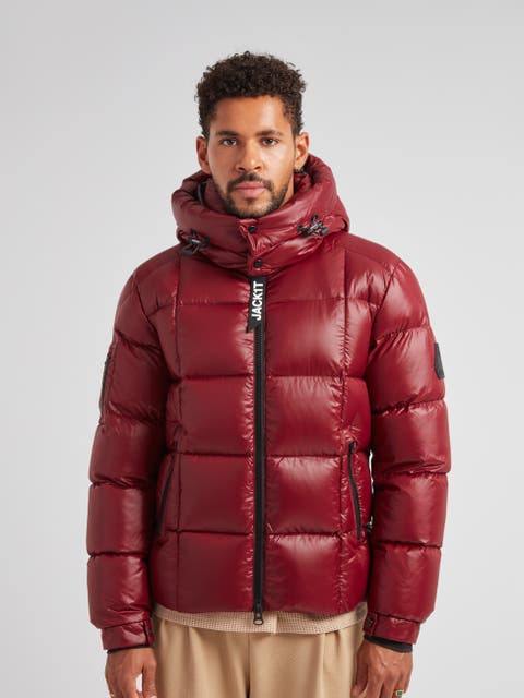 EZ Boxed Hooded Racer Puffer Jacket