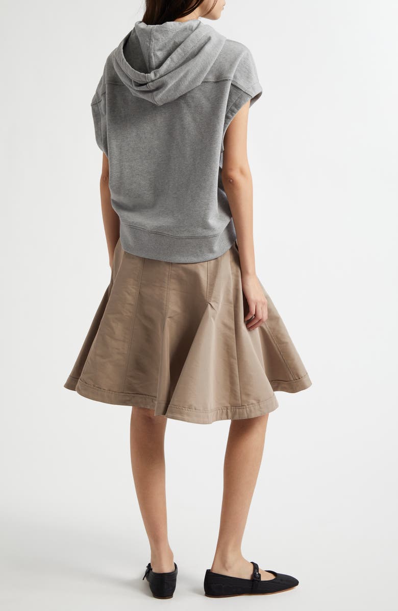 3.1 Phillip Lim Mixed Media Hoodie Dress, Alternate, color, Grey Melange Portobello