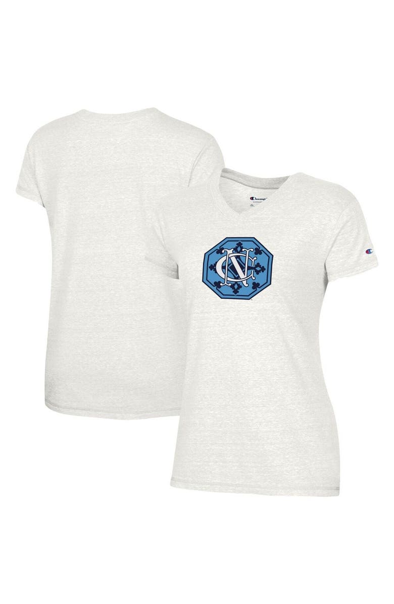 Champion Women's Champion White North Carolina Tar Heels Vault Logo V-Neck T-Shirt, Main, color, 