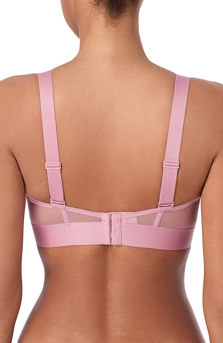 DKNY Sheers Strapless Underwire Bra, Alternate, color, Lilas