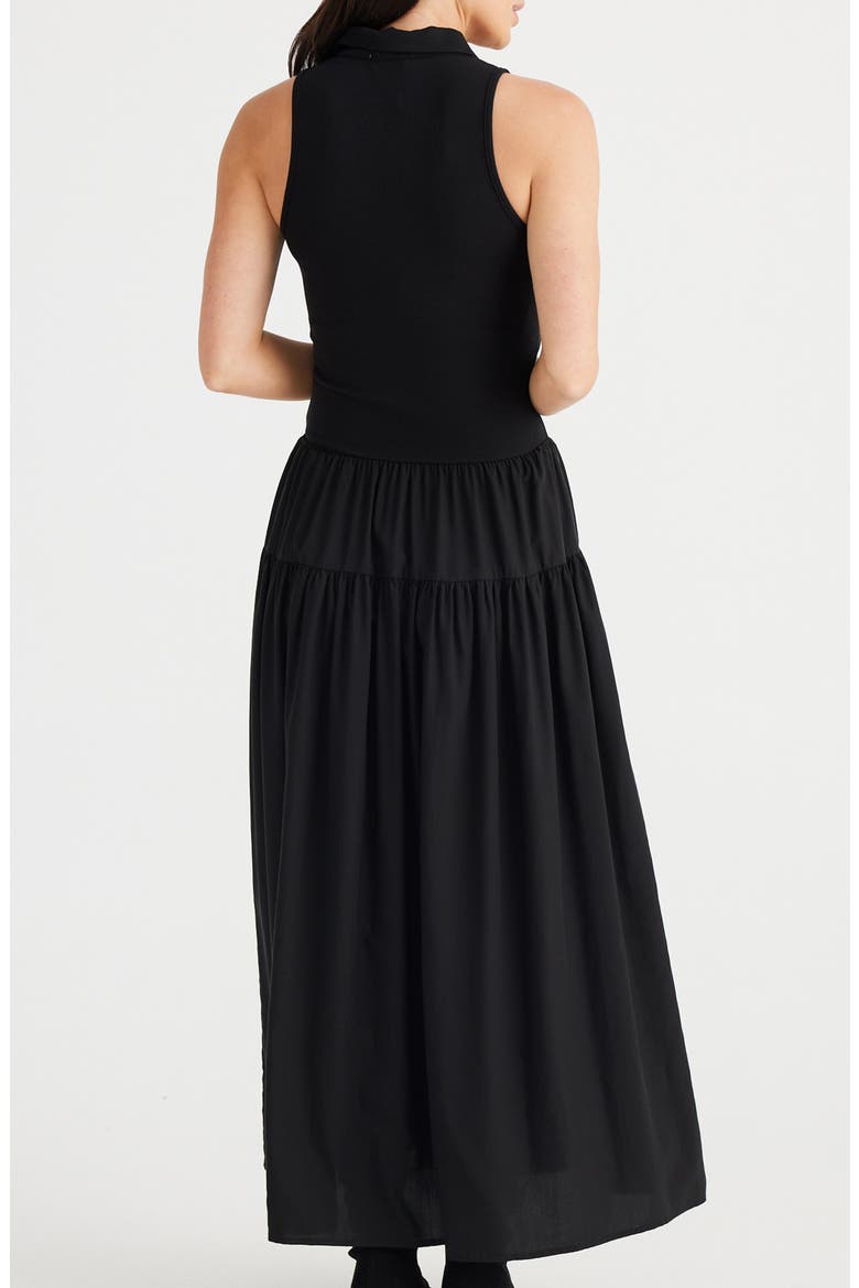 Juliette Sleeveless A-Line Dress, Alternate, color, BLACK