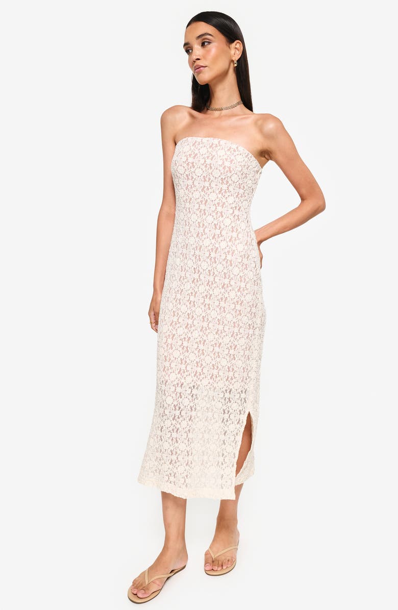 CAMI NYC Castela Strapless Stretch Lace Dress, Alternate, color, 