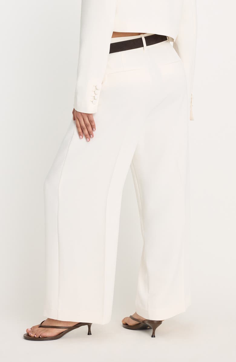 Good American Luxe High Waist Ankle Wide Leg Trousers, Alternate, color, Soft Shell