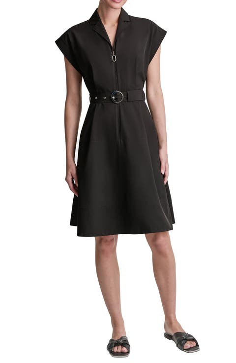 Belted A-Line Shirtdress