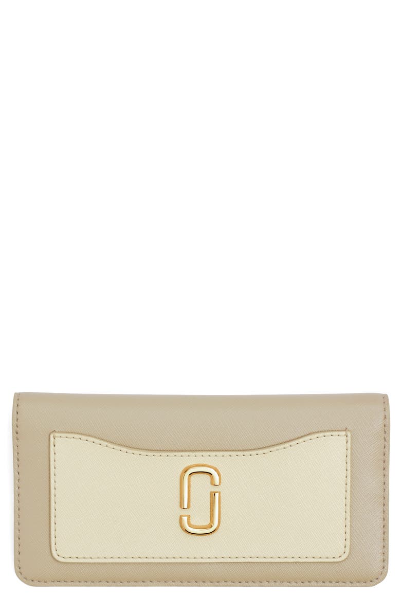 Marc Jacobs The Utility Snapshot DTM Saffiano Leather Wallet, Main, color, Khaki Multi