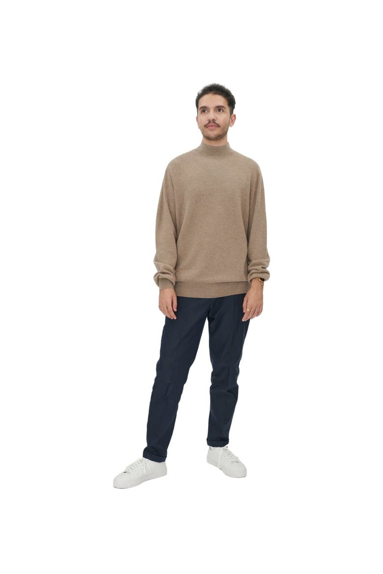Essential Mock Neck Cashmere Sweater, Main, color, taupe