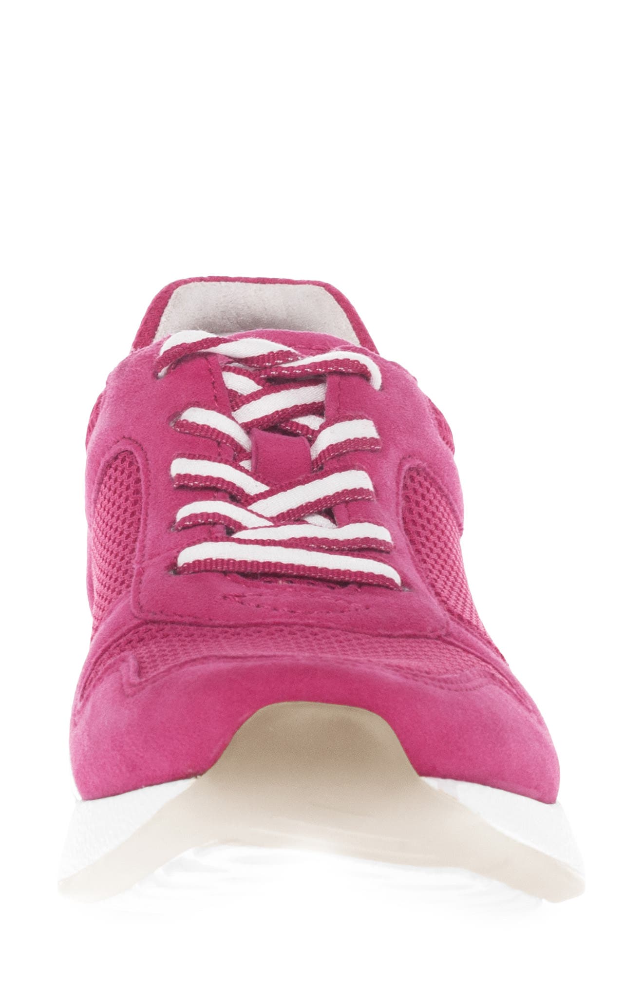 Gabor Mixed Media Sneaker, Alternate, color, Fuxia