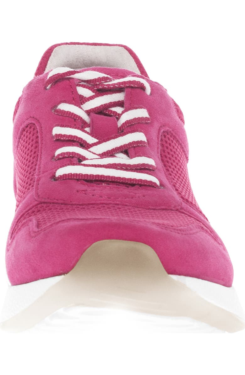 Gabor Mixed Media Sneaker, Alternate, color, Fuxia