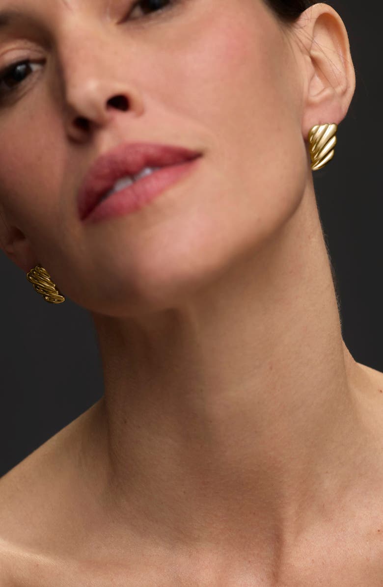 st. Moran Fluted Statement Drop Earrings, Alternate, color, Gold